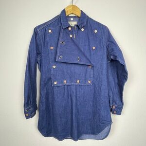 Polo Ralph Lauren Heritage Smock Denim Shirt Size S‎ Buttons Front Americana